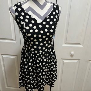 Xhilaration Black & White Polka Dot Dress